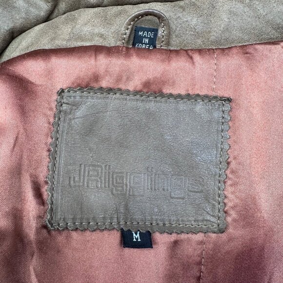 Vintage Leather Aviator Bomber Jacket Coat Brown Size M 1980s J Riggings Korea - Picture 4 of 15